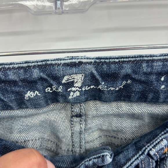 7 For All Mankind A Pocket Bootcut‎ Jeans Womens Size 27 Dark Wash Denim - Picture 5 of 10